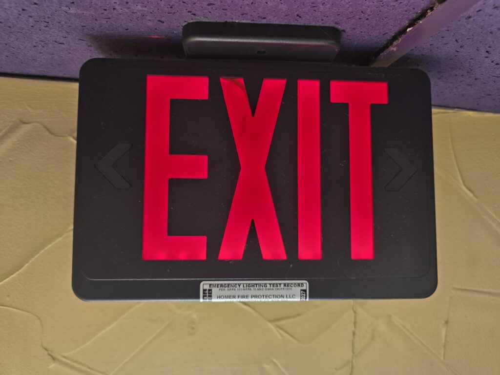 Emergency Light Exit Sign