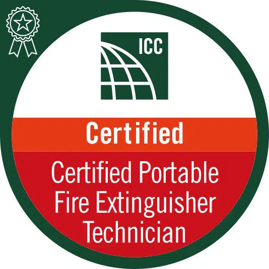 NAFED Portable Fire Extinguisher certification badge